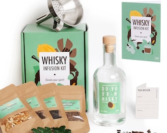 Craftly Whiskey Infusion Kit | Homemade Cocktail Kit | Birthday Anniversary Gift for Men & Women | Gifts for Father's Day and Mother's day