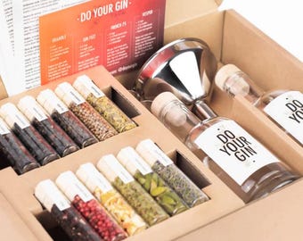 Do Your Gin, 12 Productos Botánicos de Alta Calidad, En Hermosas Botellas de Especias, El Regalo Perfecto para Hombres y Mujeres