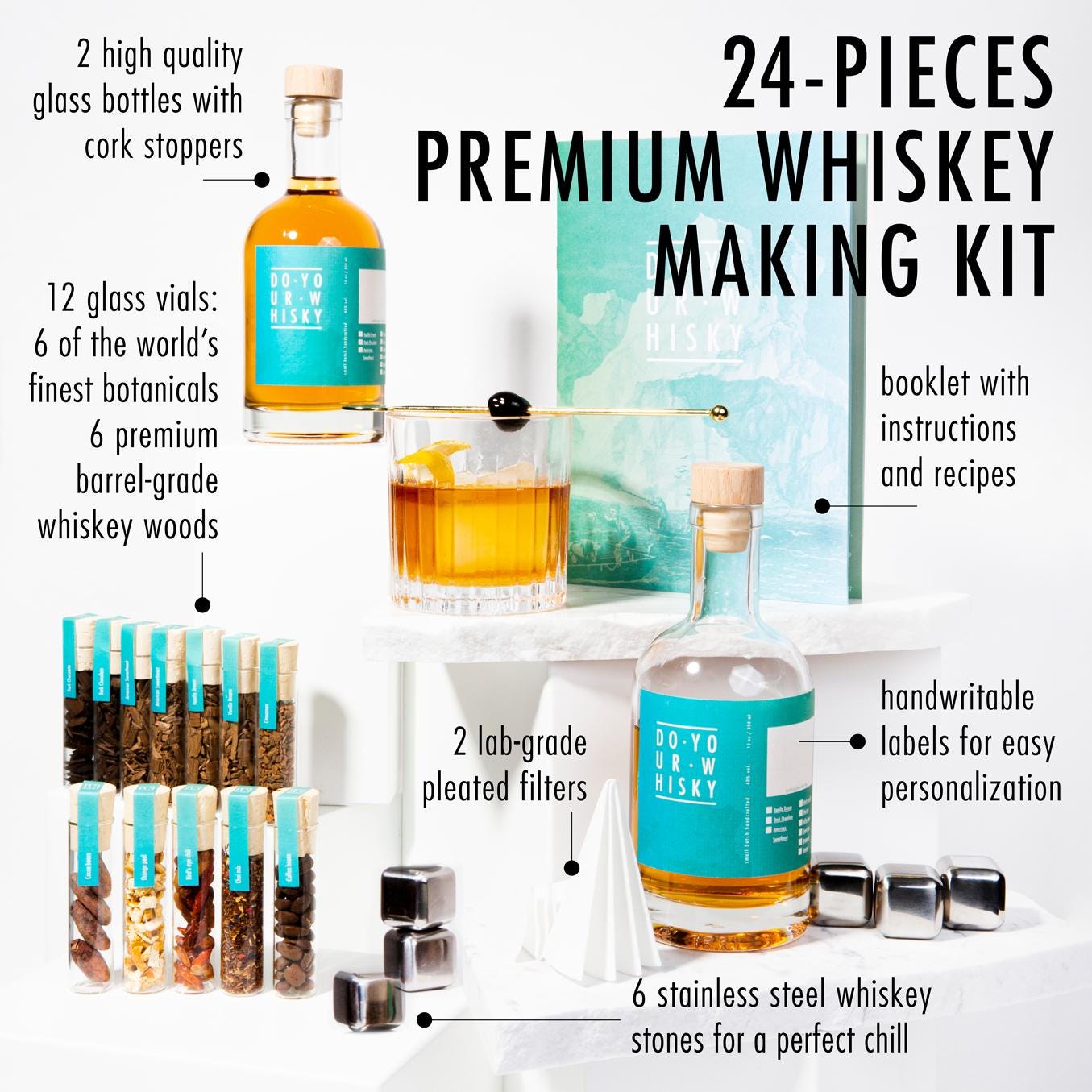 Kit D’infusion Pour Whisky – Faites Votre Whisky Maison – Coffret DIY Original – Cadeau