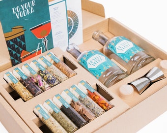 DO YOUR VODKA | Vodka Making Kit | Anniversary Father's Day Gift For Partner, Coworker, Him, Her | Cocktail Kit | Alcohol Gift | 12 Spices