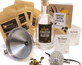 Espresso Martini Infusion Kit | Homemade Cocktails Kit | Coworker Husband Gift | Gift for Him and Her | Anniversary Gifts for Men & Women