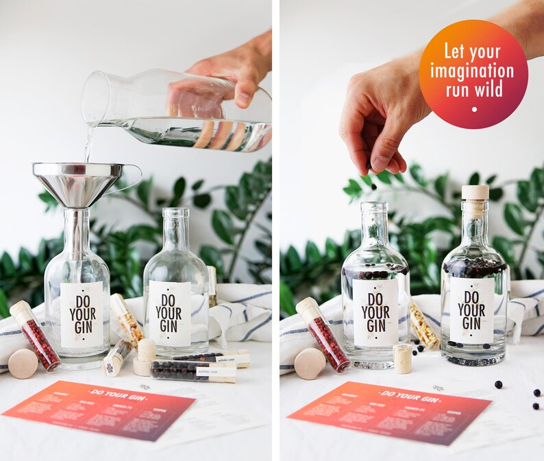 GIN MAKING KIT Diy Gin Kit Gin Lovers Gift Gin Botanicals Etsy