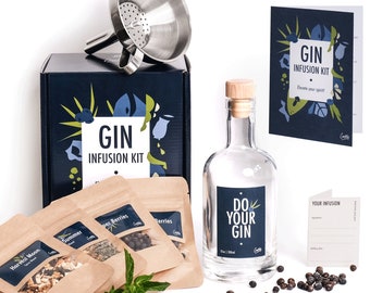 Craftly Gin Infusion Kit | Anniversary Gift for Homemade Cocktails | Birthday Gifts for Him, Her | Gifts for Men & Women l Spices, Bottle