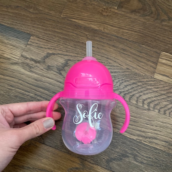 Personalized Munchkin Weighted Straw Cup with Handles | Daycare Gift | Sippy Cup | Preschool | Toddler Gift | Toddler Stocking Stuffer