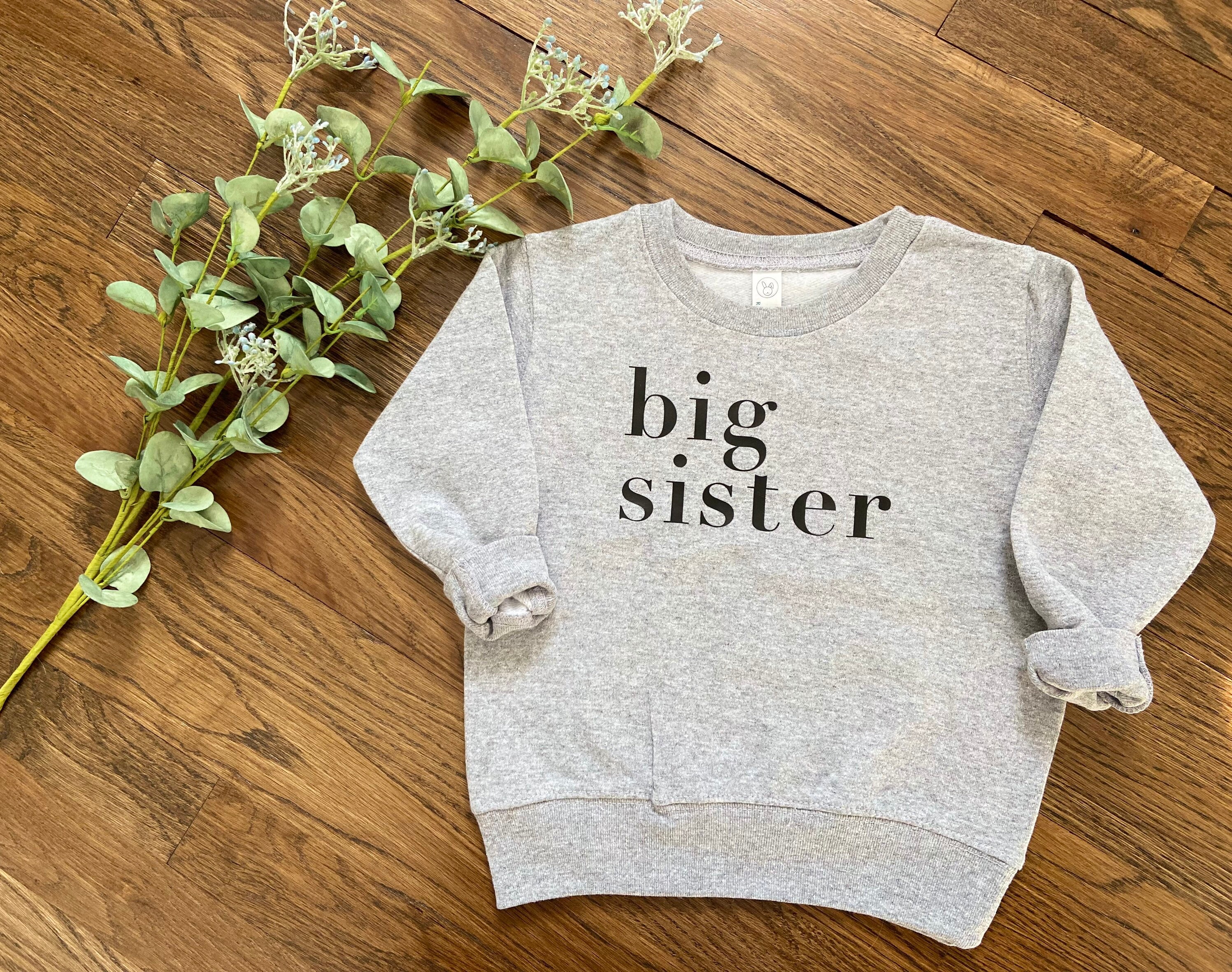 Kleding Unisex kinderkleding Hoodies & Sweatshirts Sweatshirts Big Sister Sweatshirt Big Sis Toddler Sweatshirt Toddler Kids Youth Sizes Sweat Shirt 