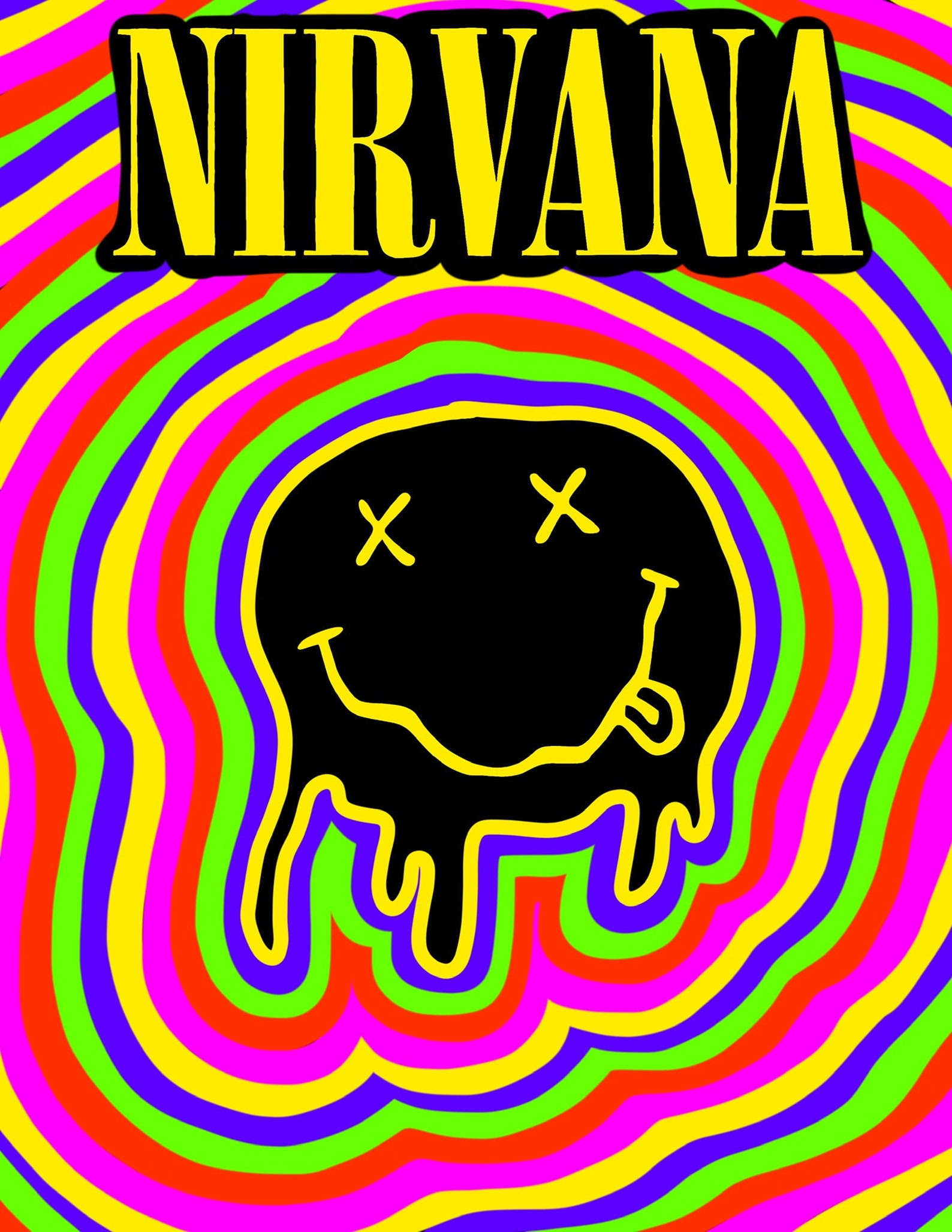 Trippy Drippy Nirvana Digital Art Print Trippy Poster Etsy