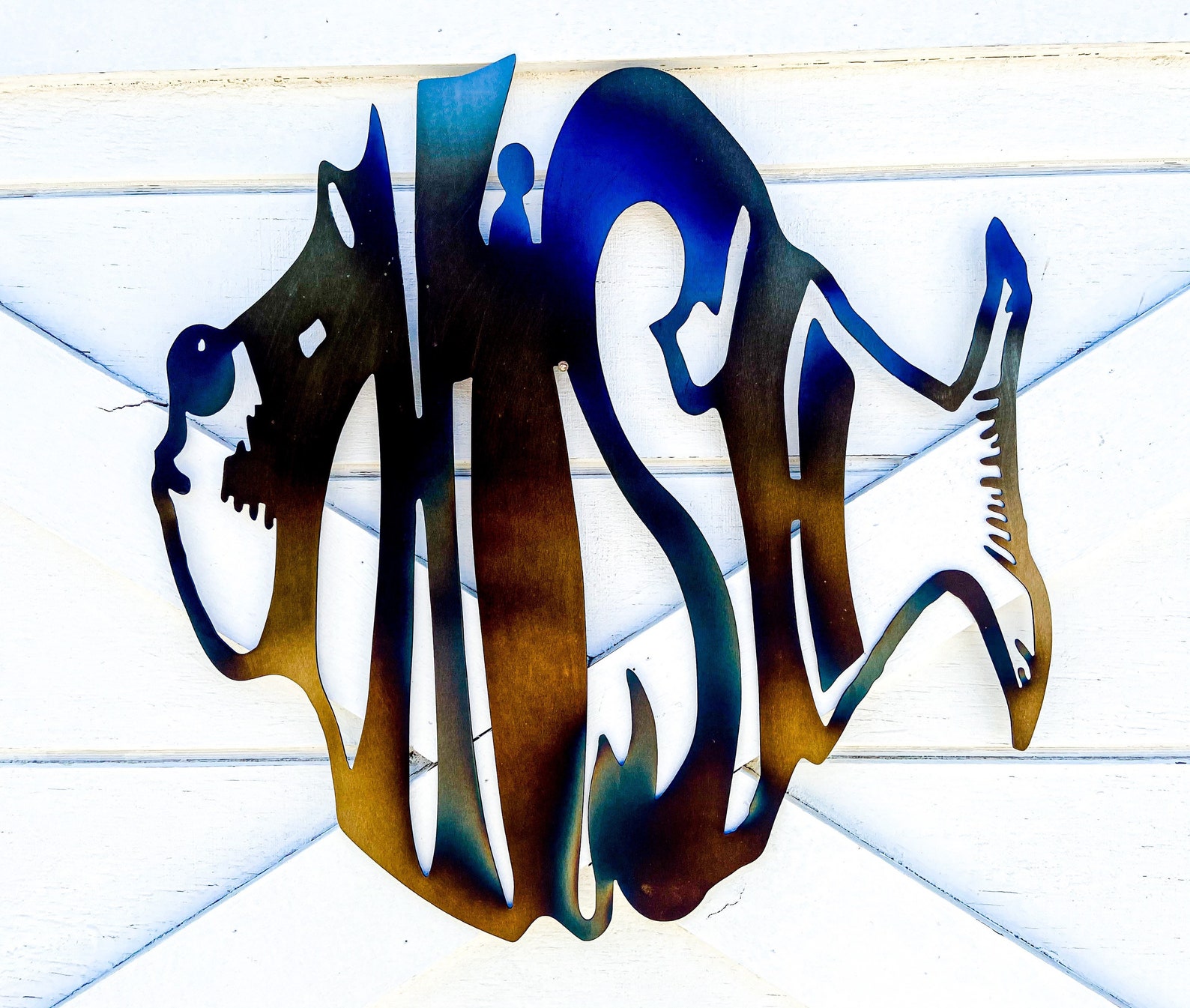 Phish Logo Metal Phish Sign Etsy