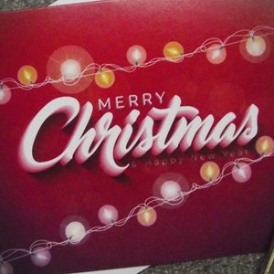 Feliz Natal e Feliz Ano Novo Cartões de Notas/Notecards/Em branco dentro/Envelopes em branco/Conjunto de 10/Feriados/Vermelho/Divertido/Presente/Fofo!!!