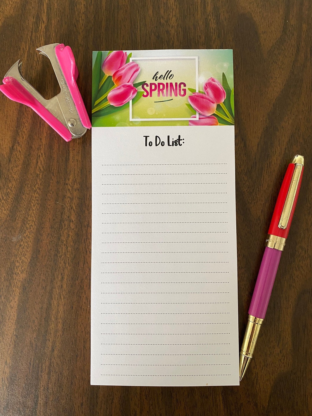 Hello Spring Note Pad / Lined Notepad / to Do List / Bright / Cheerful ...