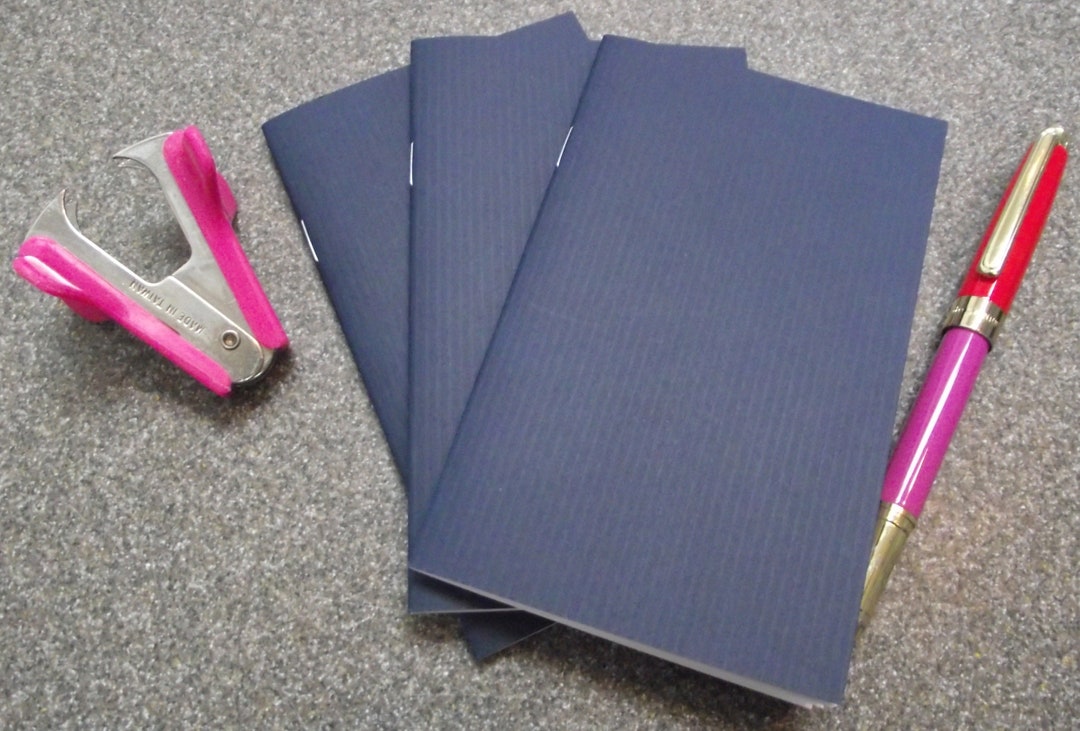 Stapled Note 3 Blank Notebooks / Note Books / Journals / Sketch Books / Smooth Blue ...