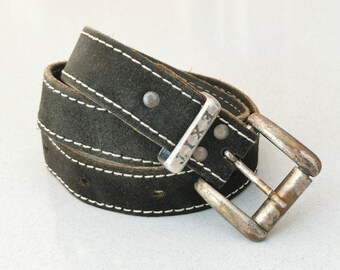 Nude Belt Tooled Beige Leather Belt Real Leather Belt Genuine Leather Belt Women/'s High Waist Belt Vintage 90/'s Stamped Leather Belt