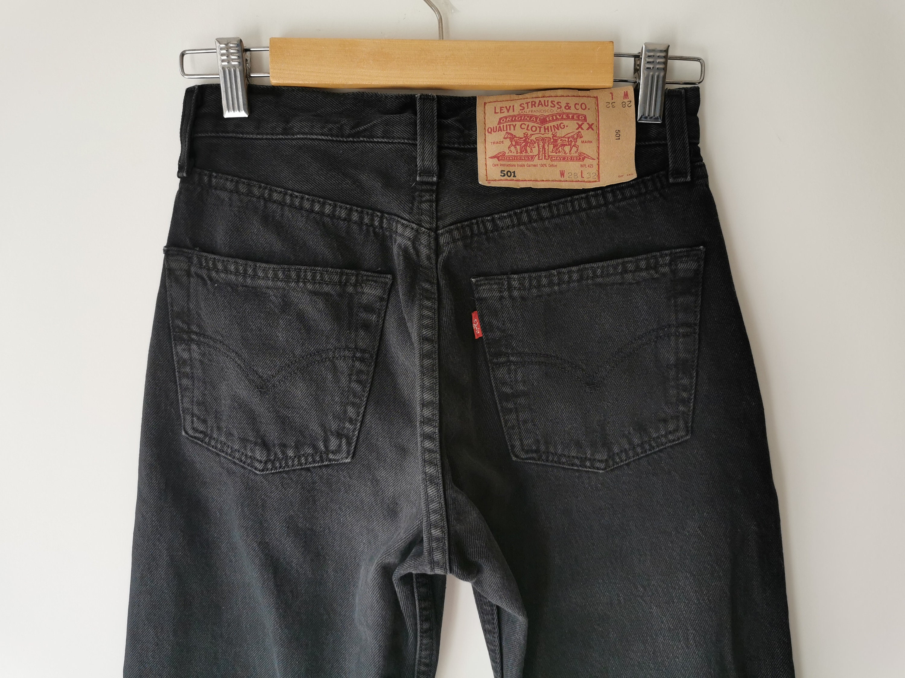 Vintage 90s Black Levi's 501 Jeans Faded Black Levi - Etsy