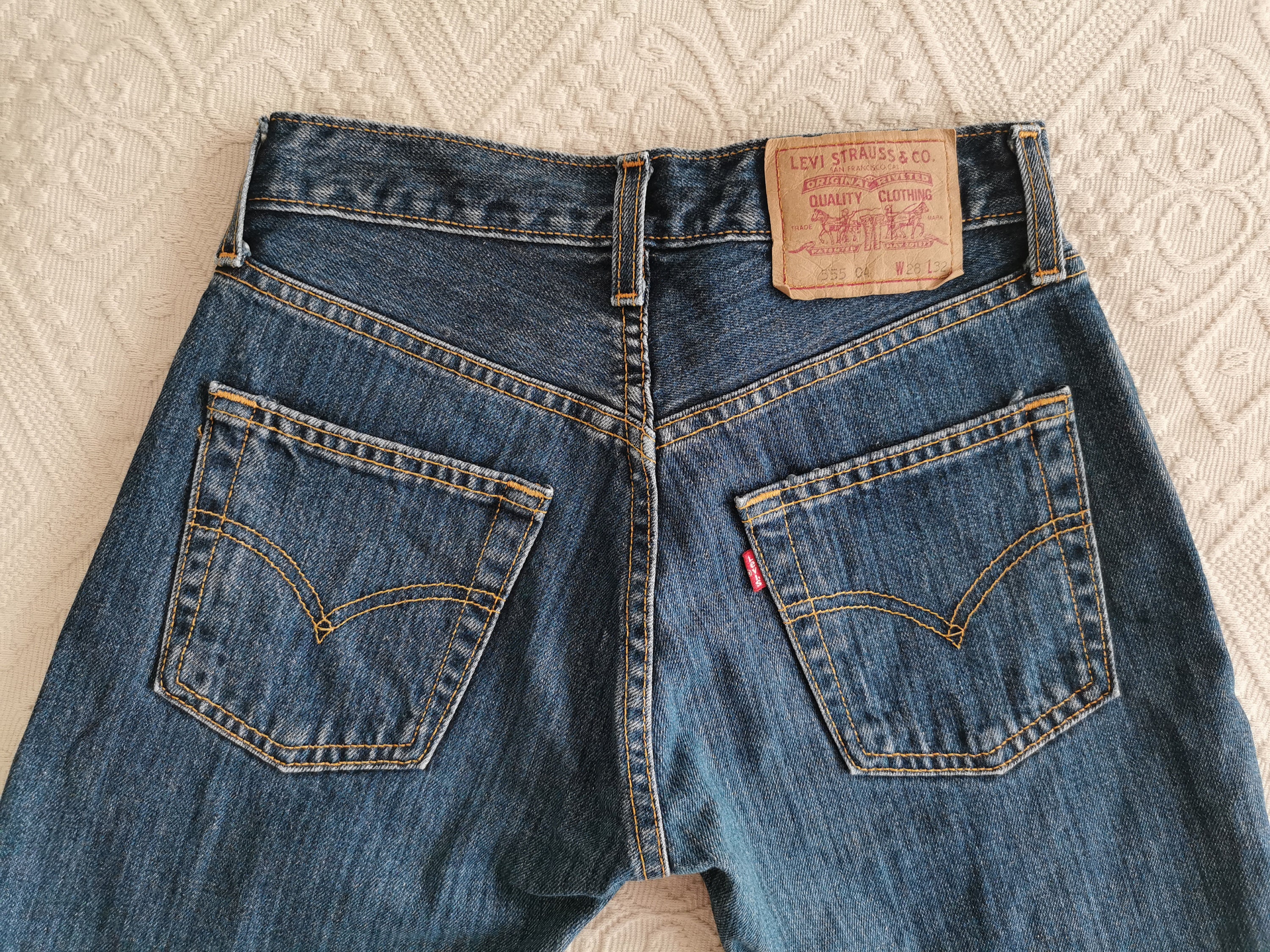 Vintage 90's Levi's 555 Blue Jeans Medium to Dark - Etsy