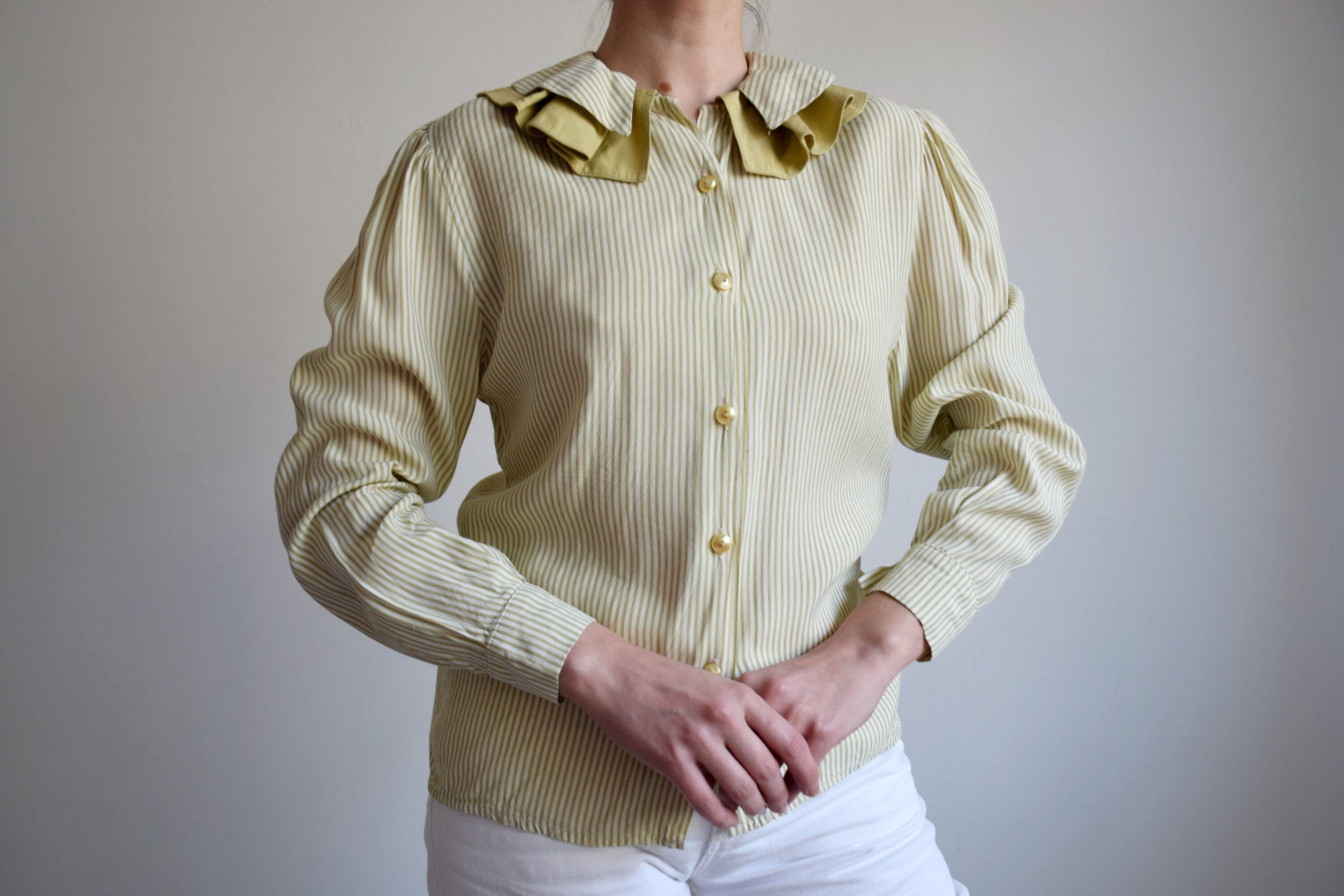 ORGUE Stripe frill collar blouse ORGUE Stripe frill collar blouse