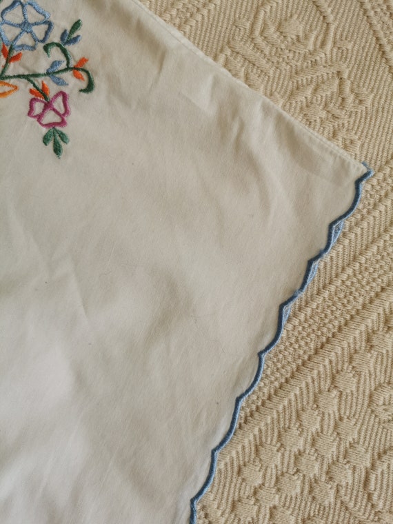 Vintage Embroidered Peasant Blouse, White Folk Bl… - image 9