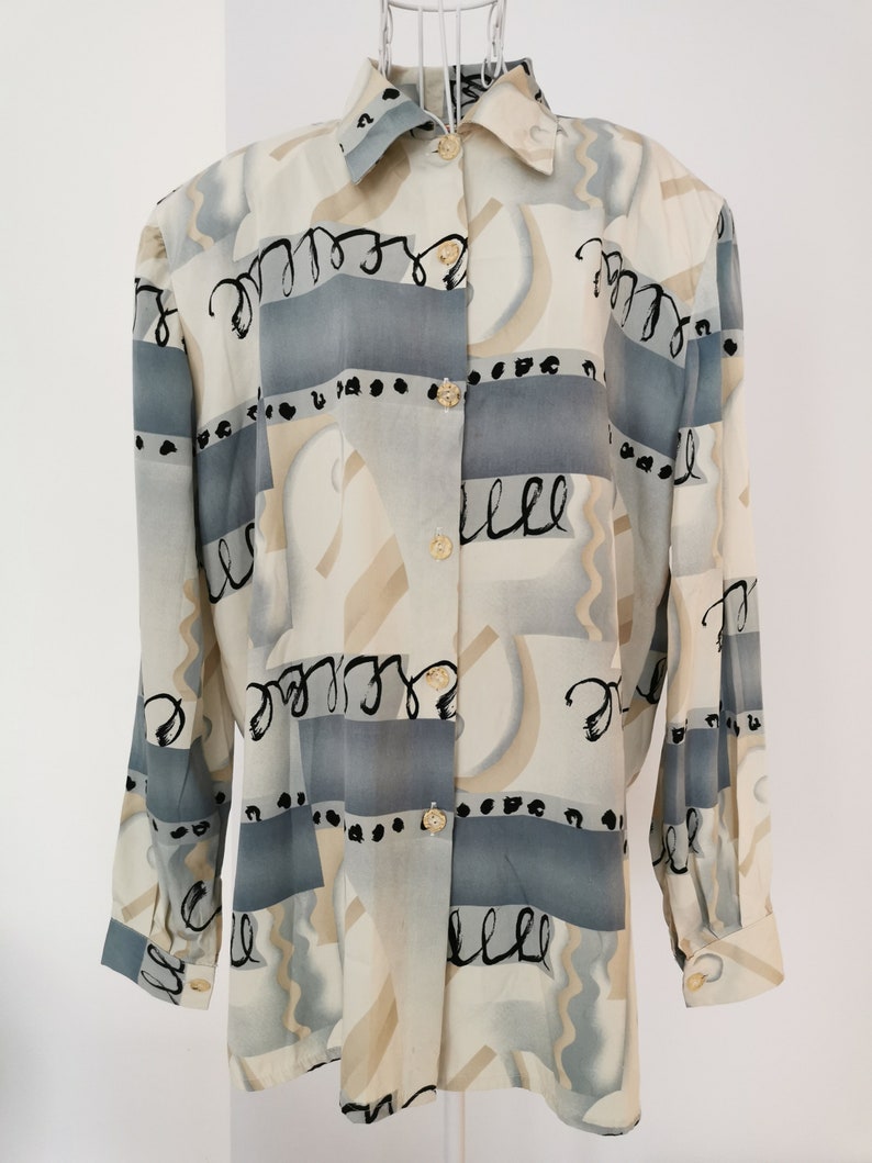 90's Abstract Printed Button Down Shirt main image 1