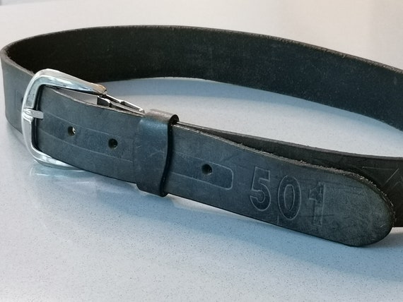 Vintage 90's Levi's 501 Leather Belt Levi's | Etsy