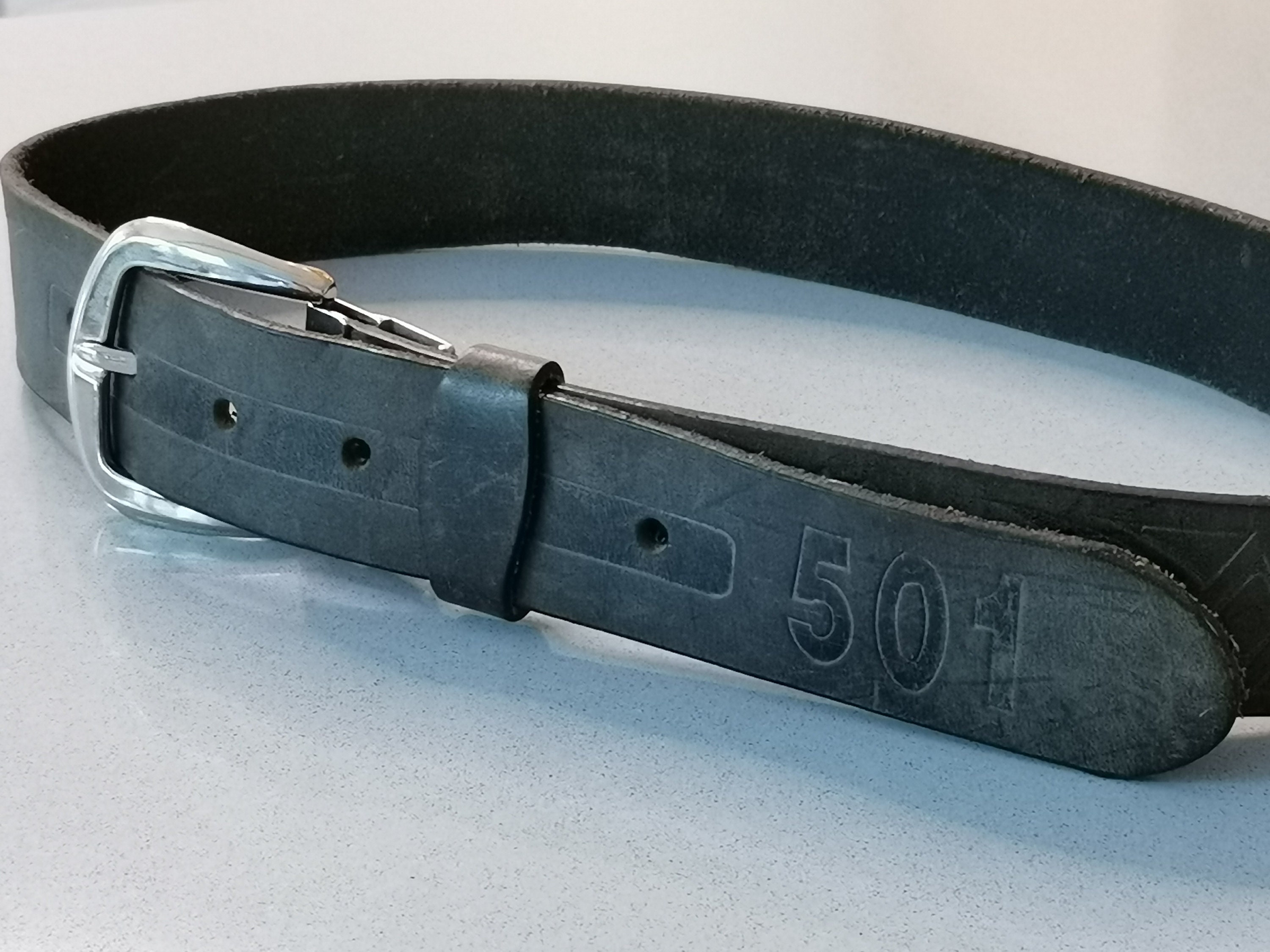Vintage 90's Levi's 501 Leather Belt Levi's - Etsy