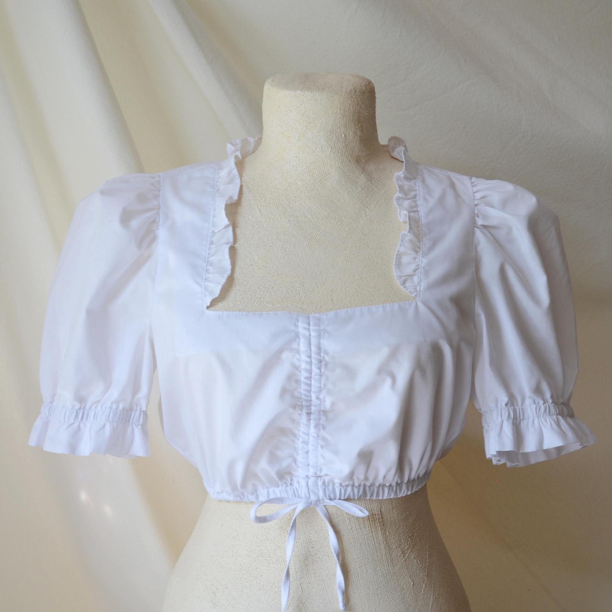 MODSGUE Dirndl - Camicetta da donna Dirndl in pizzo, camicetta