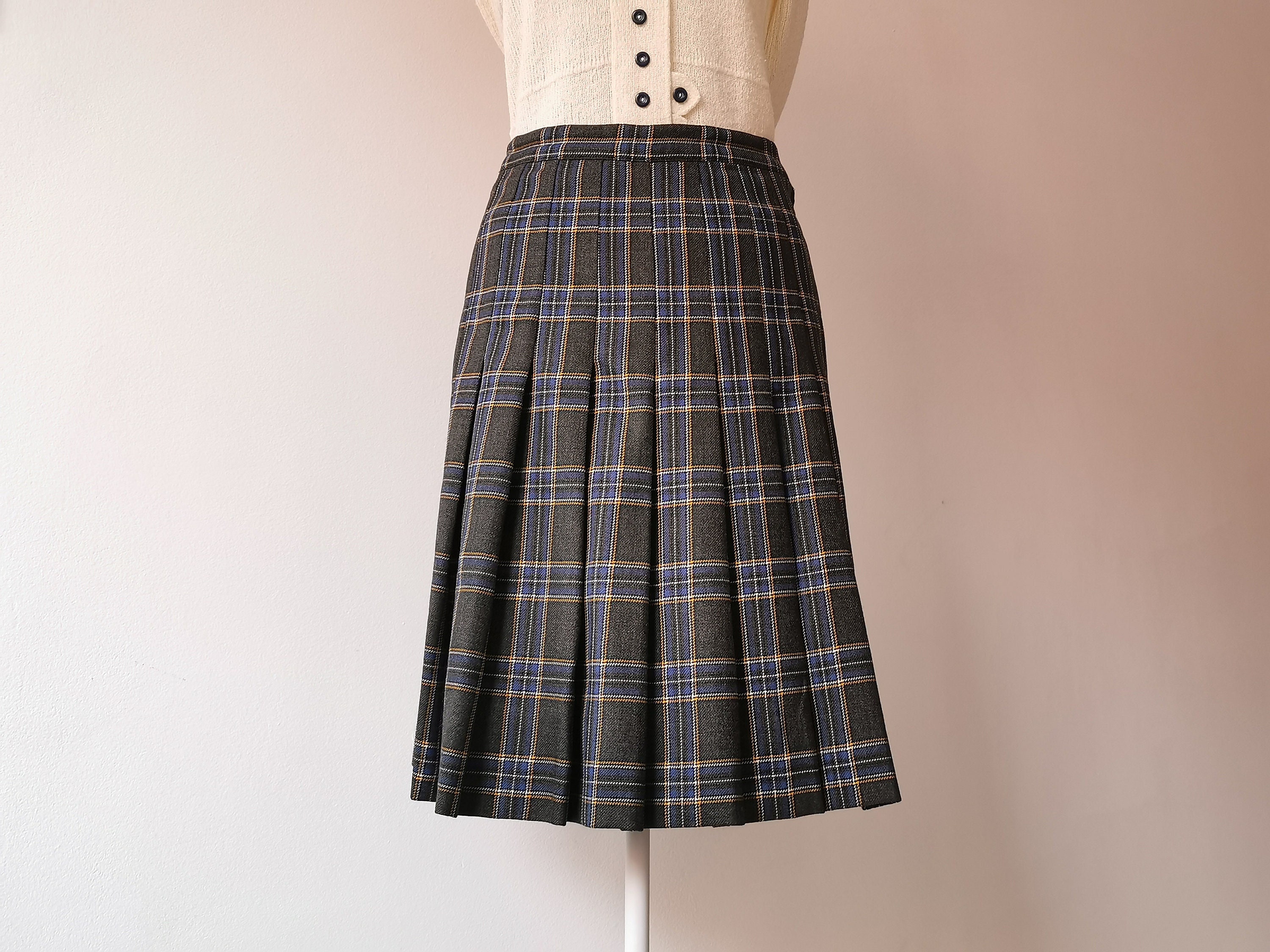 【WONDER WONDER】Avet Retro Check Pleated Midi Skirt Avet Retro Check Pleated Midi Skirt - WONDER WONDER | 60