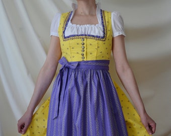 1970's Dirndl dress EU 36 US 8 Bavarian dress S 1970's german folklore tarditional dress Oktoberfest Vintage Dirndl UK 10