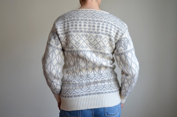 Vintage 80s Norwegian Folk Wool Sweater, Dale Of … - image 6