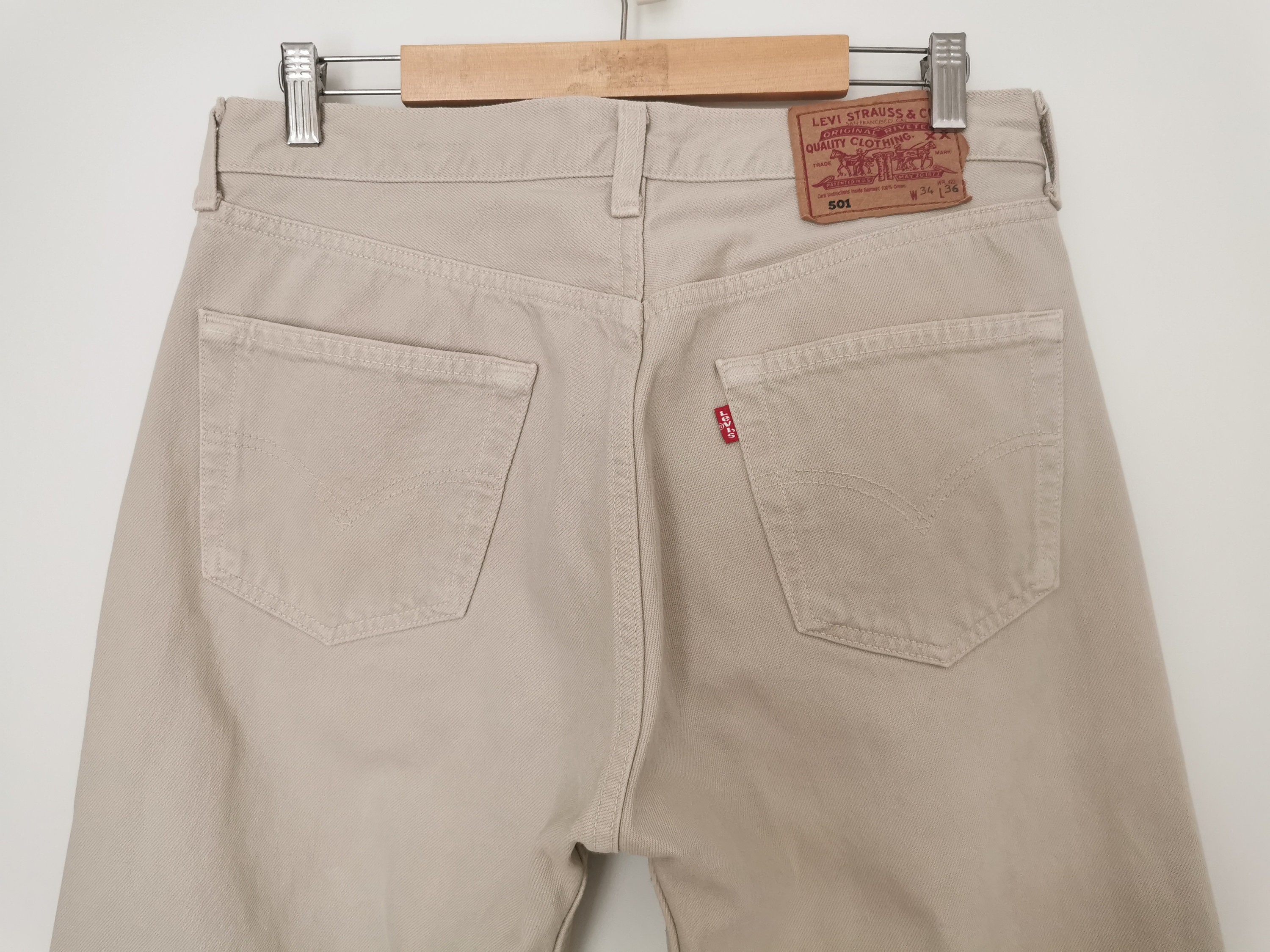 Jeans 501 Beige Levi di Vintage anni '90 jeans levi's | Etsy Italia
