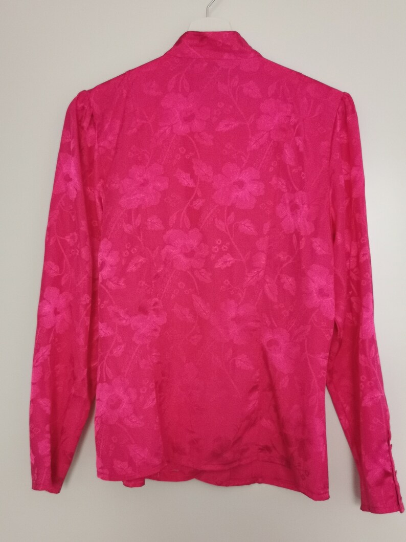 Vintage 90's Double Breasted Collar Shirt, Magenta Women's Blouse ...