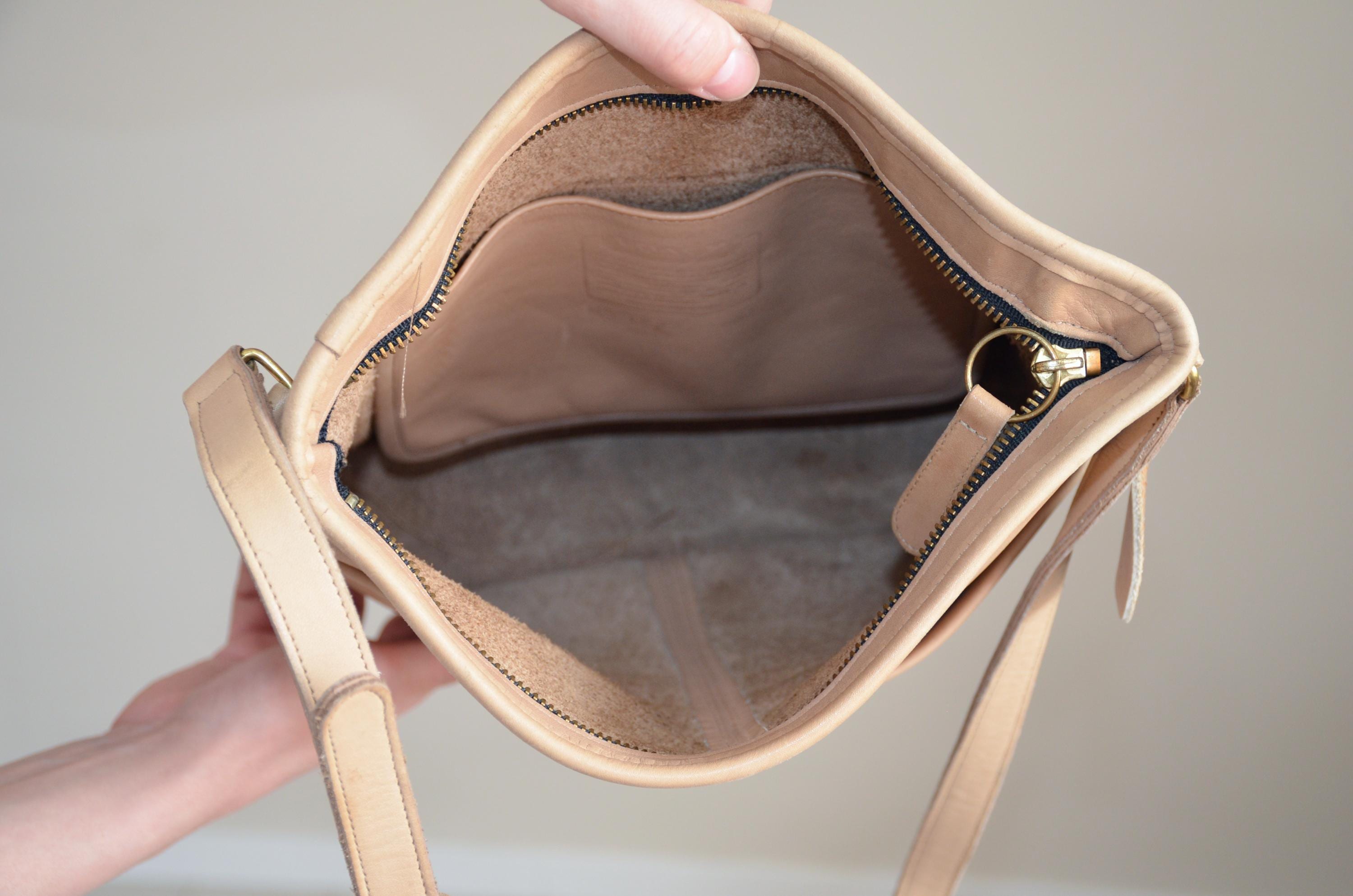 Vintage 80s COACH Bag, Tan Leather Coach Bucket Bag