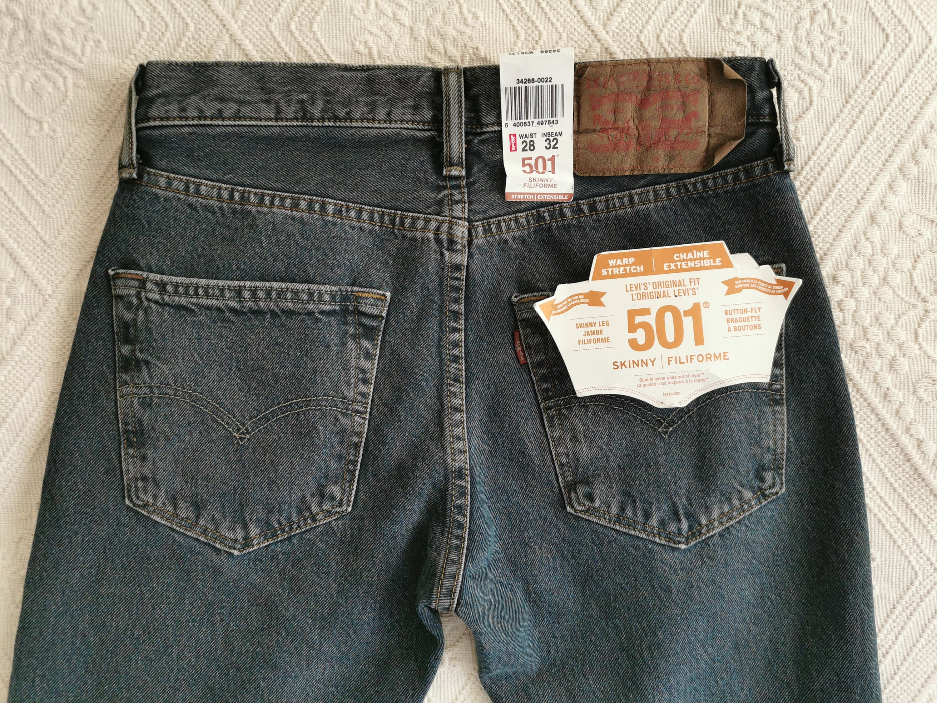 Vintage NOS Blue Levi's Jeans, Dark Wash Levi Strauss Jeans Vintage NOS Blue Levi's Jeans, Dark Wash Levi Strauss Jeans