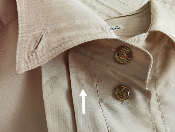 Vintage 80s Beige Pleated Blouse, Mario Rosella Faux Silk