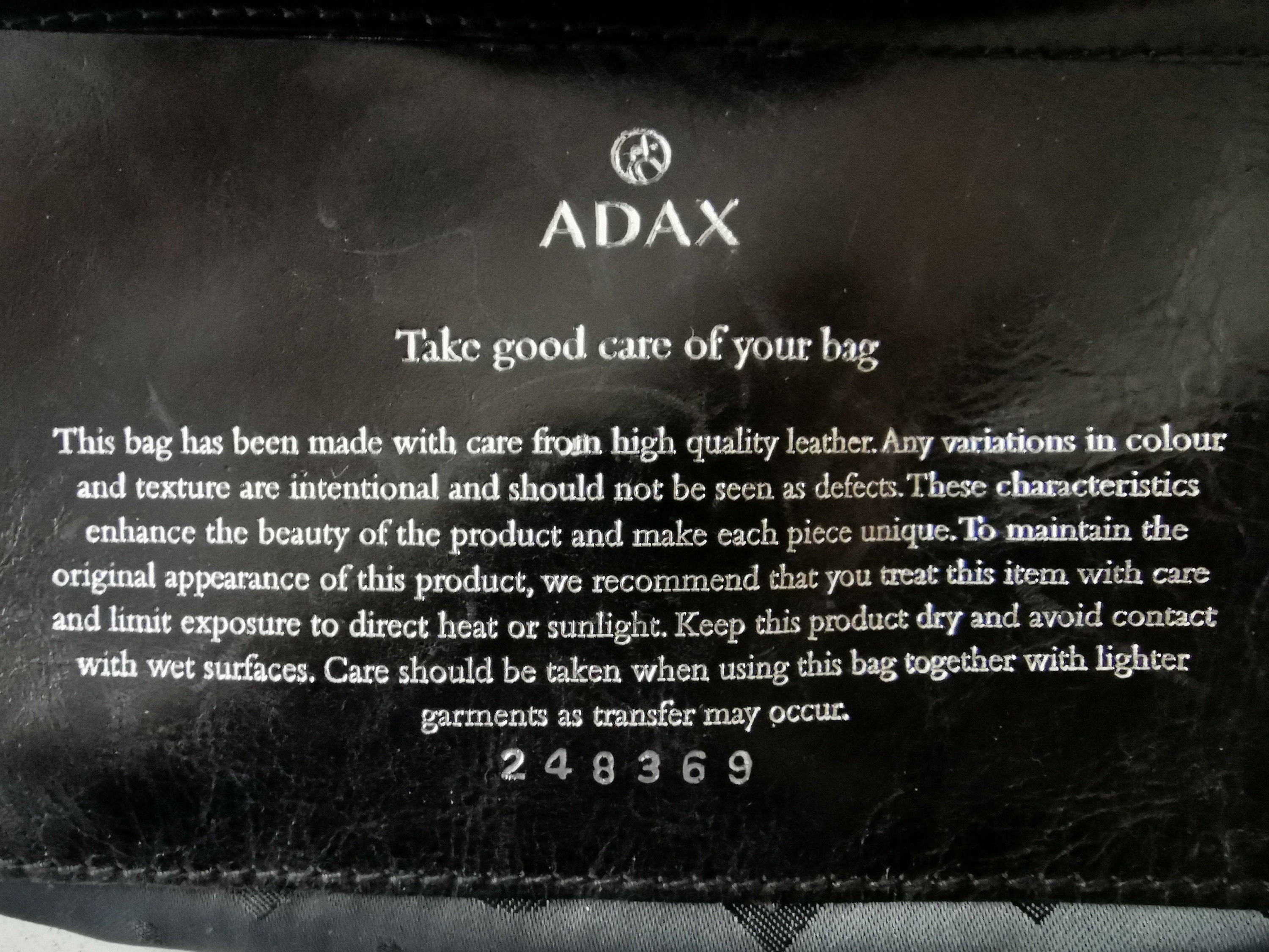 ヴィンテージADAXブラックレザーハンドバッグまたはクロスボディバッグ 