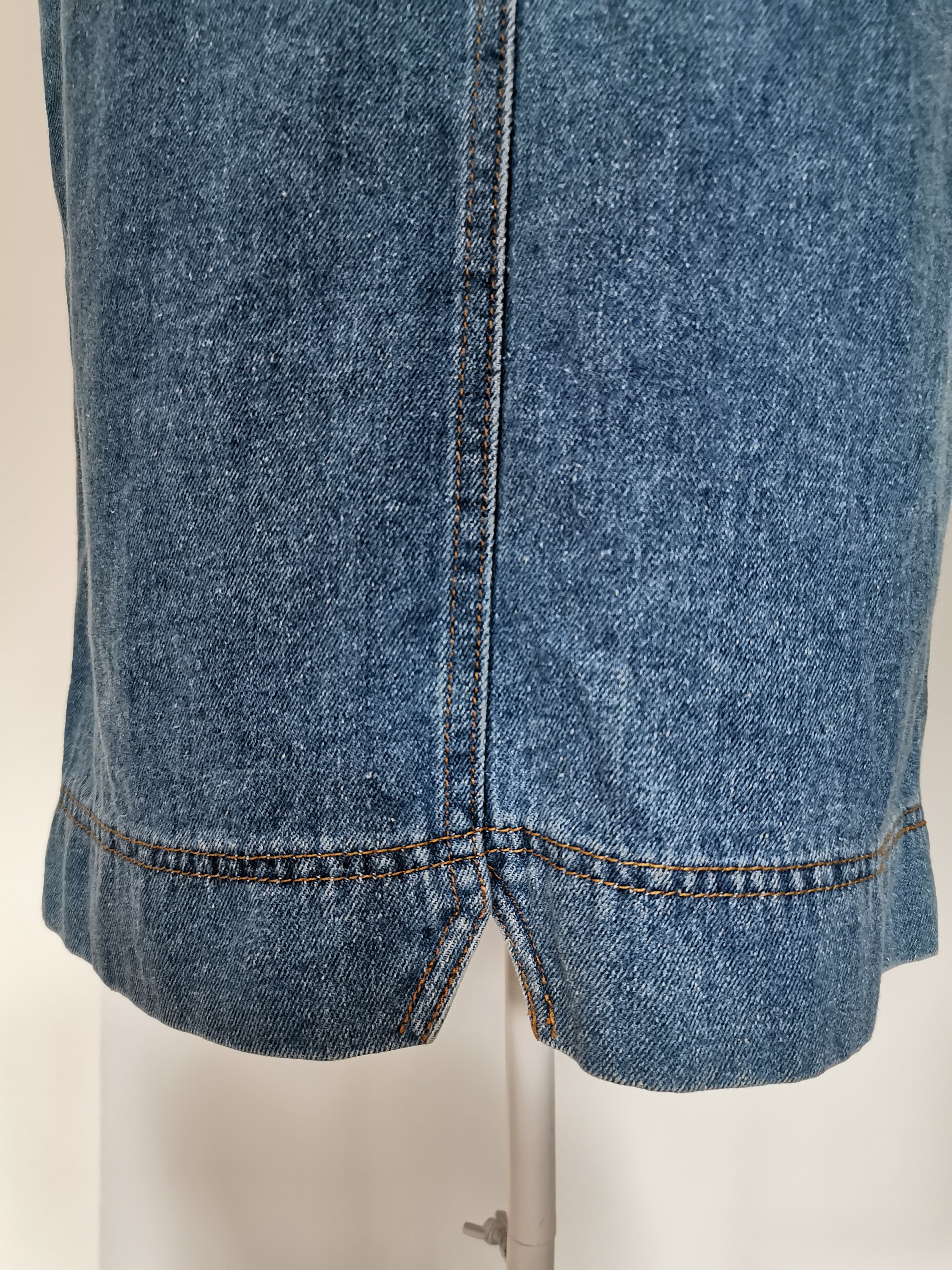 Vintage 90's Denim Pencil Skirt Midi Blue Jean Skirt - Etsy
