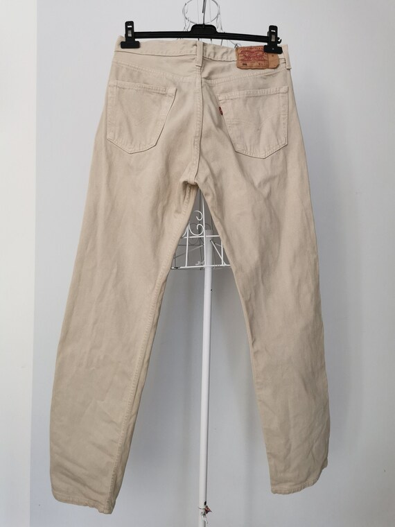 Vintage 90's Beige Levi's 501 jeans, High Waist Le
