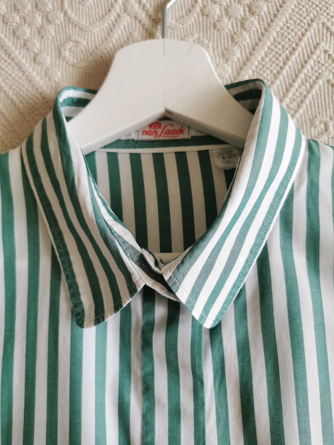 Vintage Van Laack Striped Shirt Long Sleeve Cotton Blouse | Etsy