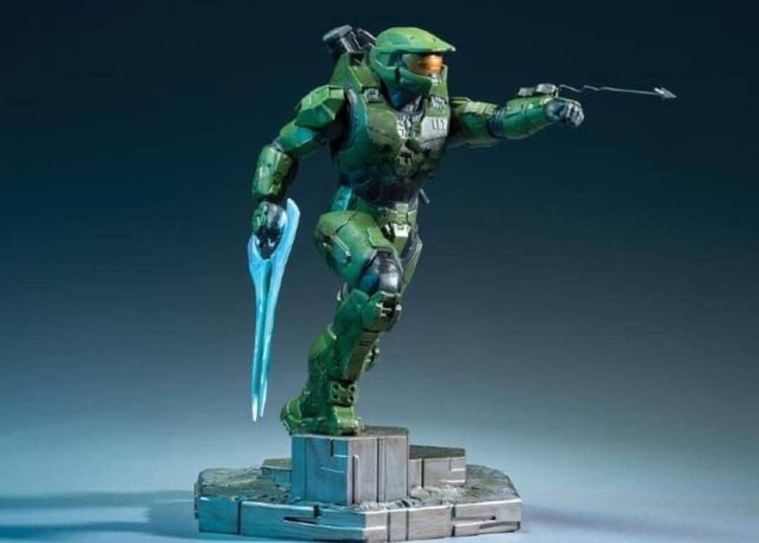 Buy Halo Infinite Master Chief With Grappleshot PVC Statue by Dark