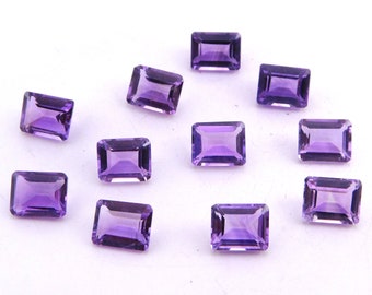 Natural Amethyst Octagon Cut Lot Loose Gemstone, 8X10 MM Faceted Amethyst Stone,Handmade Octagon Amethyst For Jewelry Making Stone P-1774