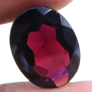 12X16 MM Natural Garnet Oval Cut Loose Gemstone, Faceted Garnet Stone, 10 Cts 1 Pcs Handmade Garnet For Pendant Making Size Stone P-2199