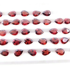 7X5 MM Natural Garnet Pear Cut Lot Loose Gemstone, Garnet Faceted Loose Stone, Pear Garnet For Jewelry Making Handmade Stone C-4289