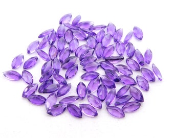 3x6 MM Natural Amethyst Marquise Cut Loose Gemstone, Faceted Amethyst Marquise Stone, Handmade Amethyst Stone For Jewelry Making Size P-1860