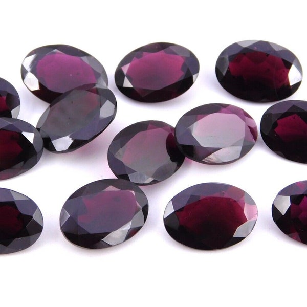 10 x 14 mm naturalny granat owalny, luźny kamień szlachetny, ręcznie fasetowany granat owalny do wyrobu biżuterii P-1096