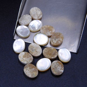 8x10 MM Natural Mother Of Pearl Oval Cab Lot Loose Gemstone, Handmade Pearl Oval Gemstone, Pearl Oval Cabochon For Jewelry Making P-3244
