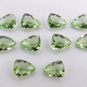 12X16 MM Prasiolite Fancy Cut Lot Loose Gemstone, Lab Created Prasiolite Stone, Faceted Handmade Prasiolite Fancy Stone P-1108
