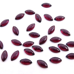 6X12 MM Natural Garnet Marquise Cab Lot Loose Gemstone, Garnet Marquise Cab Stone, Handmade Garnet Marquise Stone For Jewelry Making P-1727