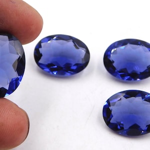 10x14 MM Tanzanite Oval Cut Loose Gemstone, Lab Created Tanzanite Stone, Faceted Handmade Tanzanite Oval Cut For Jewelry Making Stone P-529