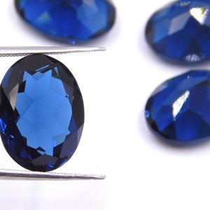 13 x 18 MM Benitoit Oval Schnitt Schmuck Lose Edelstein, Lab Erstellt Facettierten Benitoit Oval Edelstein Für die Schmuckherstellung Stein P-2663