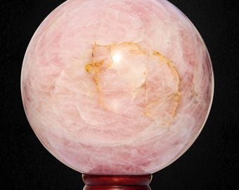 Large Pink Rose Quartz Sphere: Healing Crystal Decor (155MM)