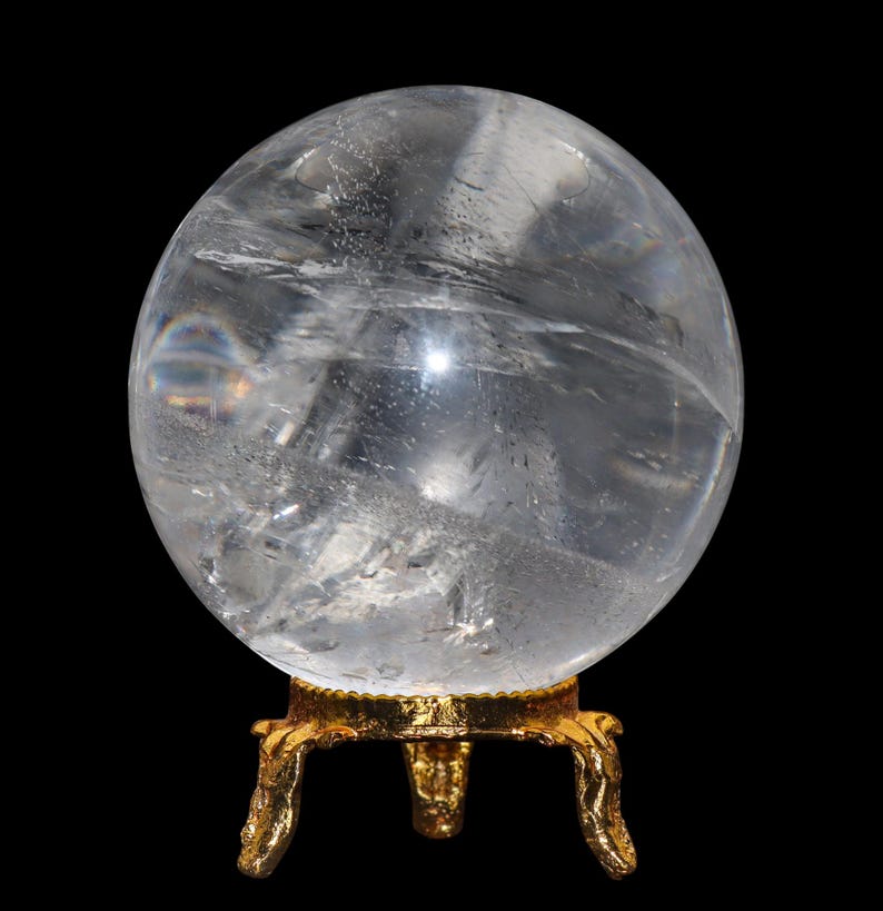 Esfera de Quartzo Cristal Reiki: Pedra para Meditação Espiritual (60 mm) imagem 8