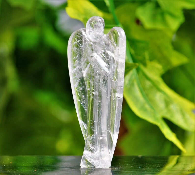 Beautiful Natural 100MM Clear Crystal Quartz Stone Healing Charged Metaphysical Power Energy Angle Healing /& Feng Shui