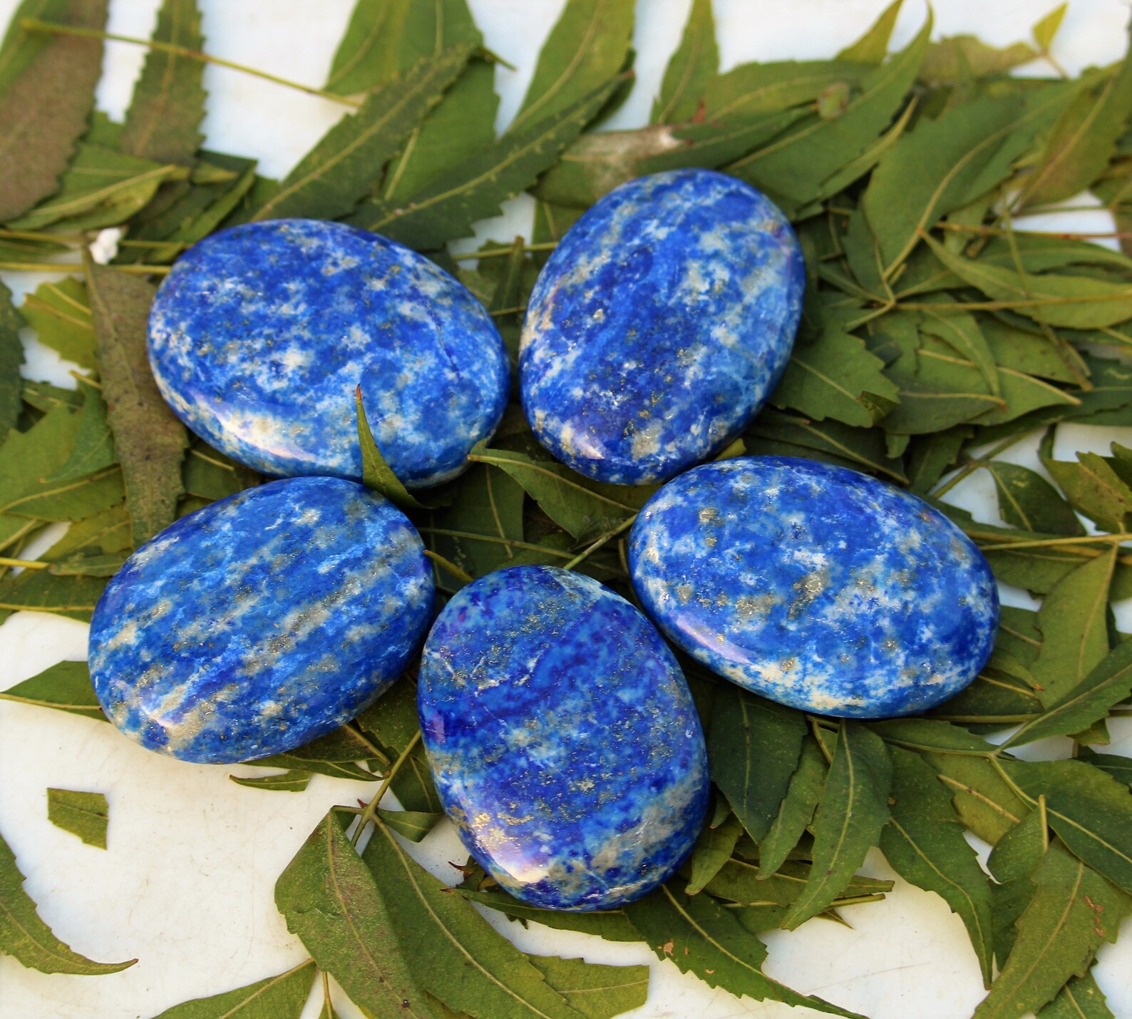 5 X Piece Amazing 55MM X 45MM Blue Lapis Lazuli Stone Healing Etsy